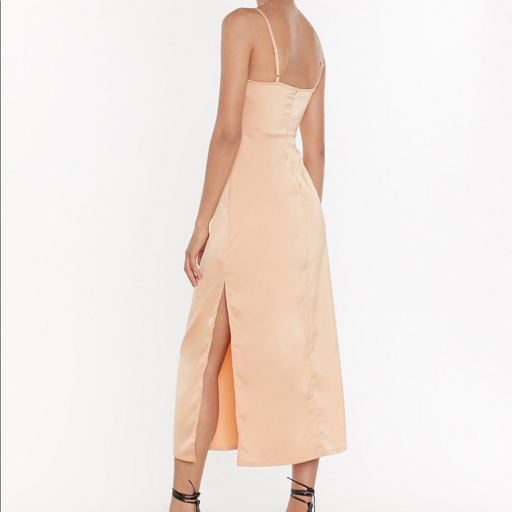 Nasty Gal-Satin My Opinion Midi Dress - Picture 4 of 5